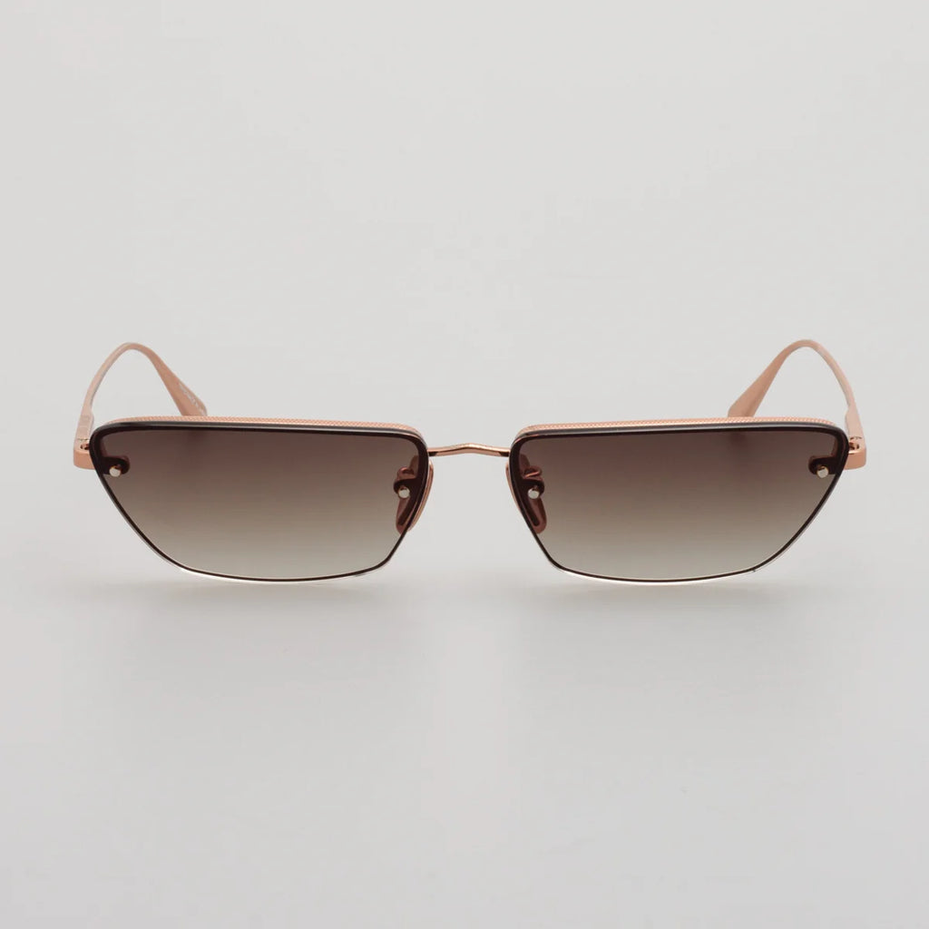 Cleo Cat Eye Sunglasses in 18K Rose Gold