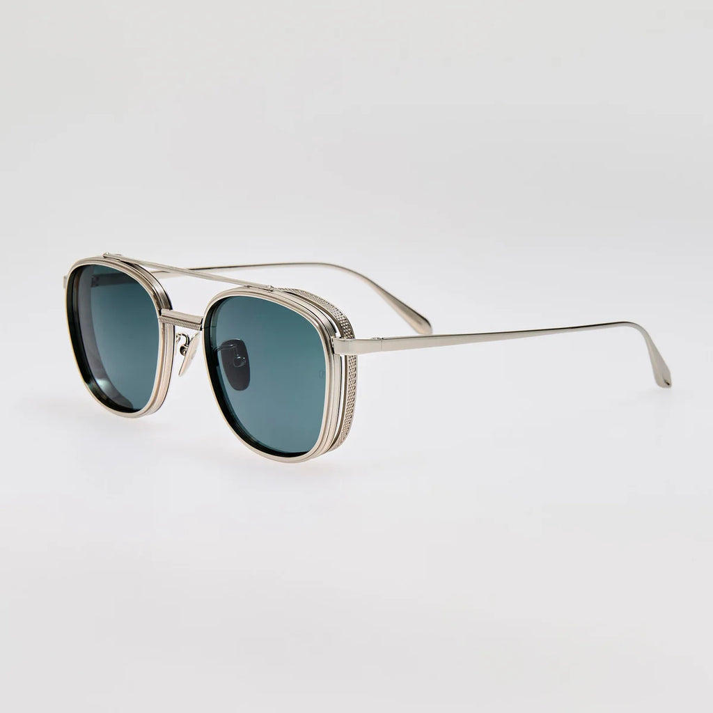 Varo Sunglasses in Green and White Gold