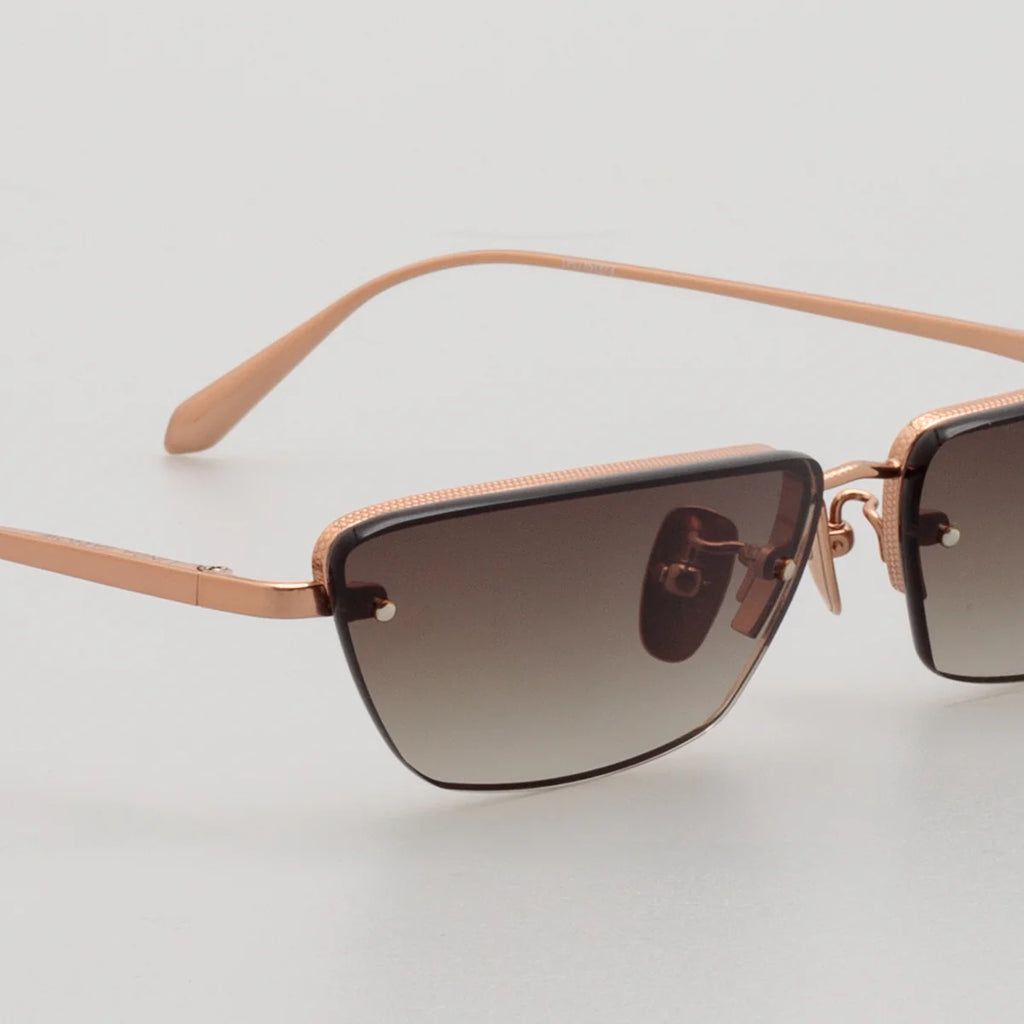 Cleo Cat Eye Sunglasses in 18K Rose Gold