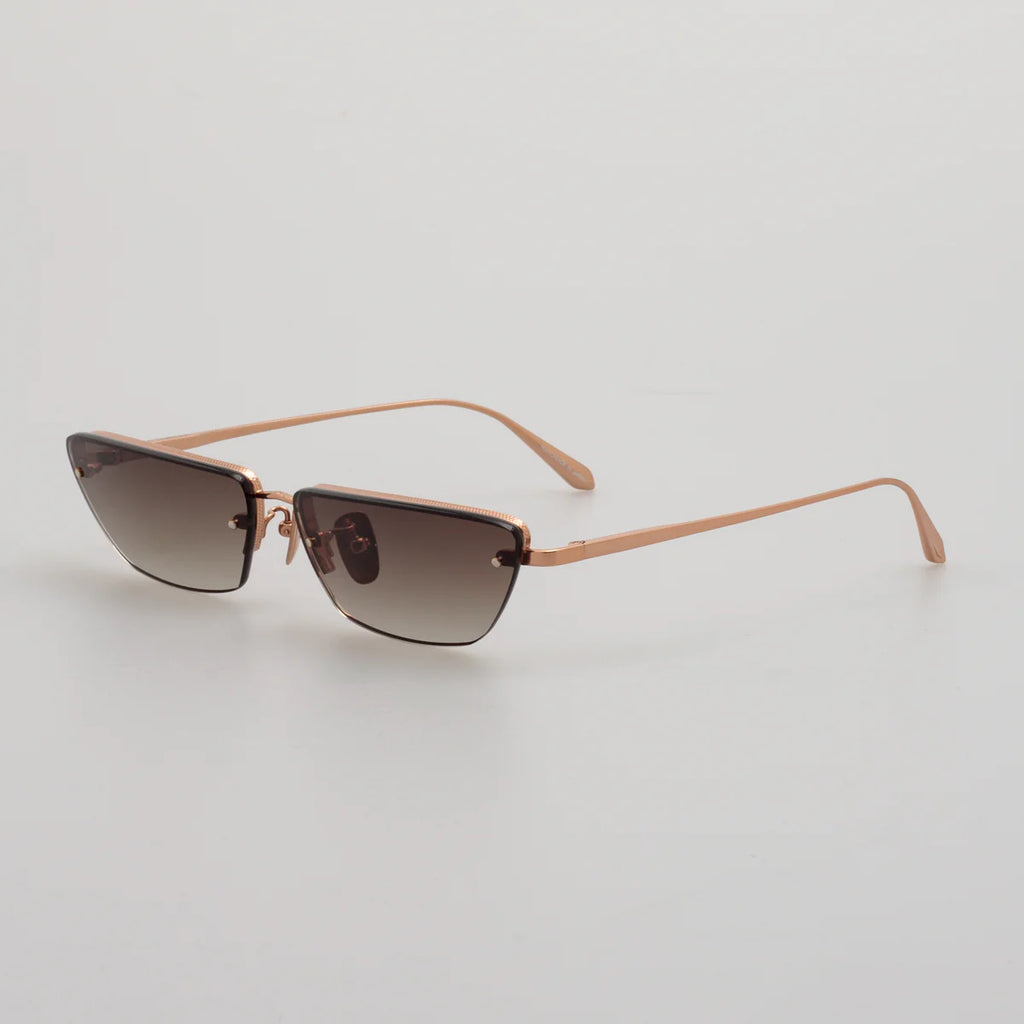 Cleo Cat Eye Sunglasses in 18K Rose Gold