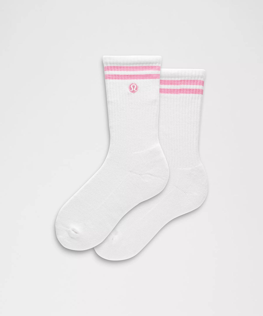 Unisex Daily Essential Crew Socks *Stripe
