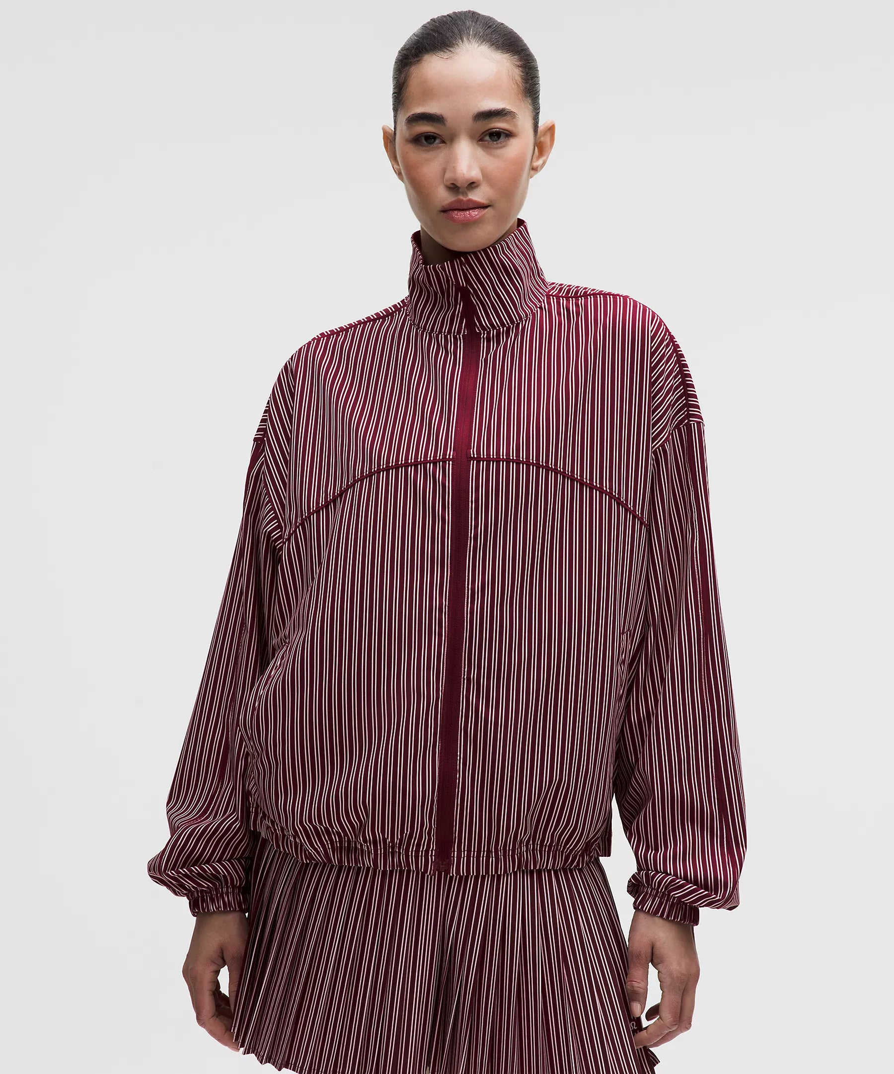 UV-Protective Oversized Tennis Jacket