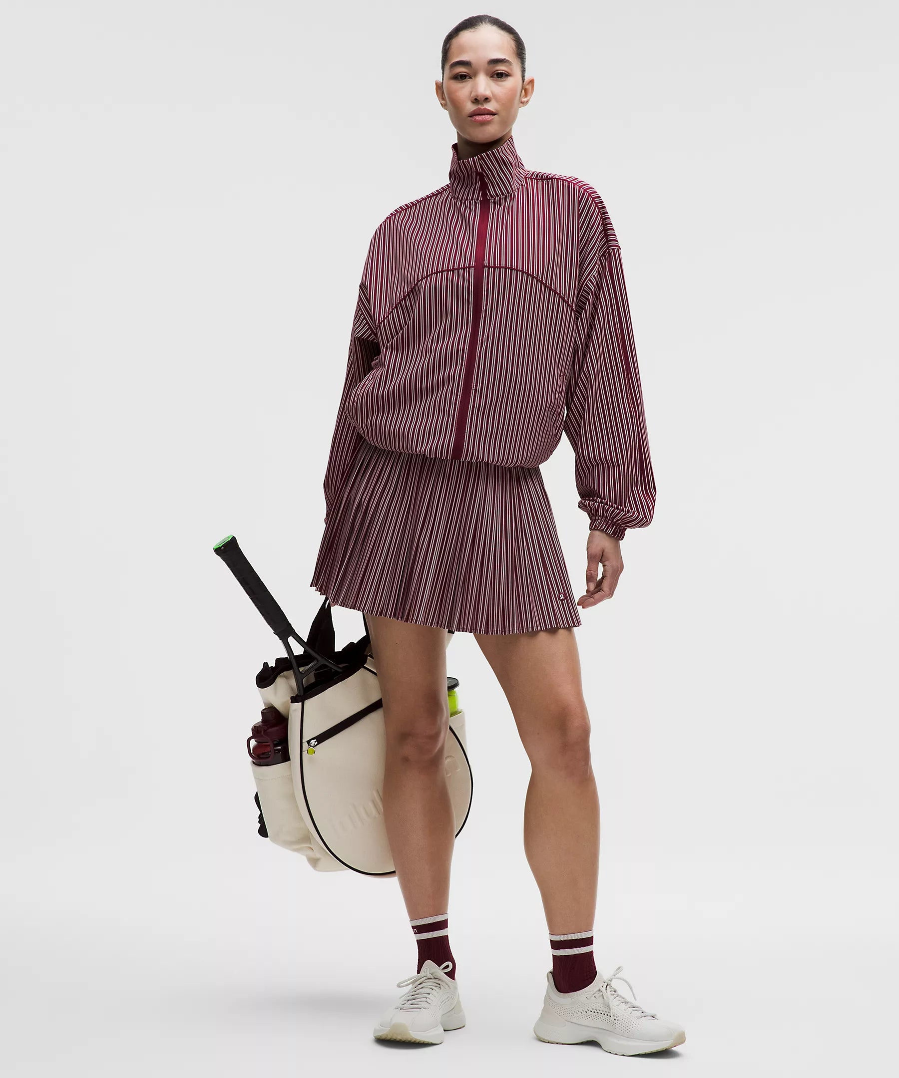 UV-Protective Oversized Tennis Jacket