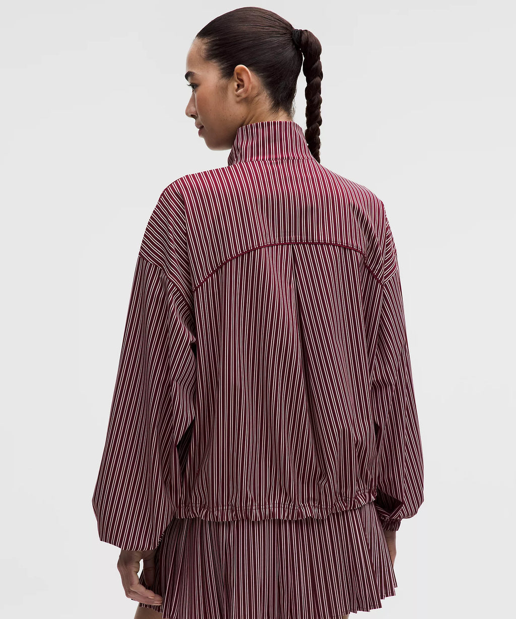 UV-Protective Oversized Tennis Jacket