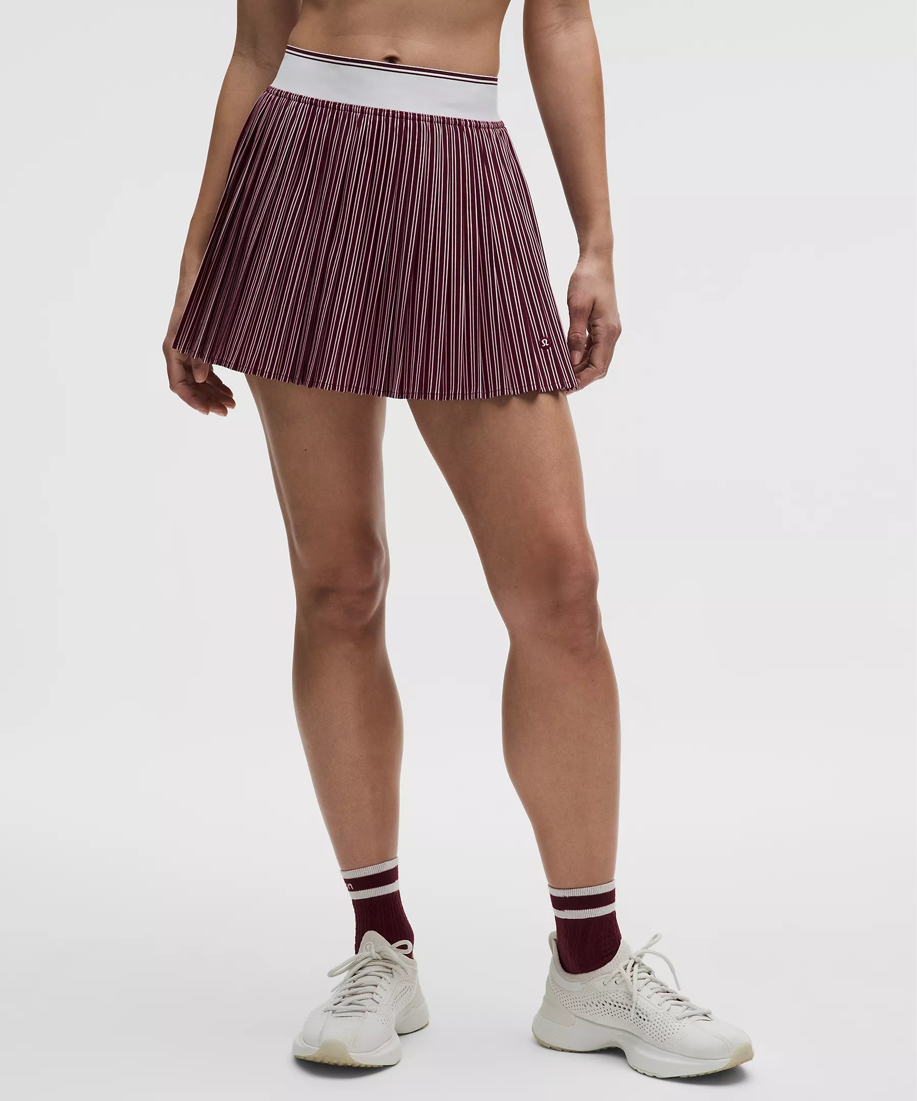 Knife-Pleat High-Rise Tennis Skirt