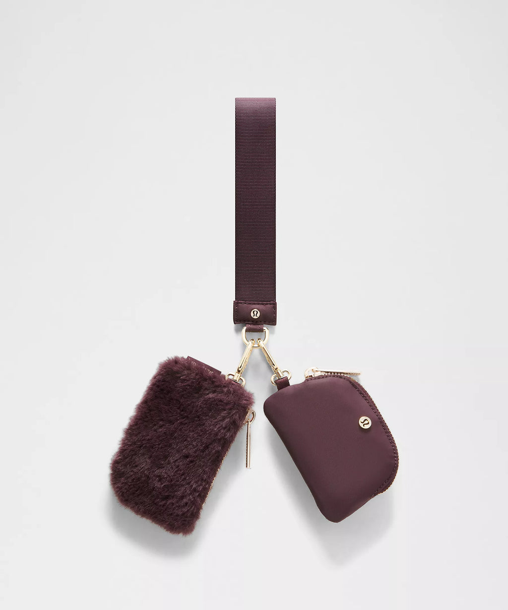 Dual Pouch Wristlet *Plush Fleece